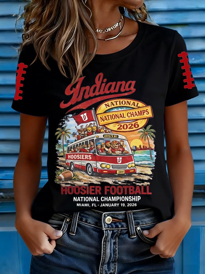 Women's Football Print Casual T-Shirt