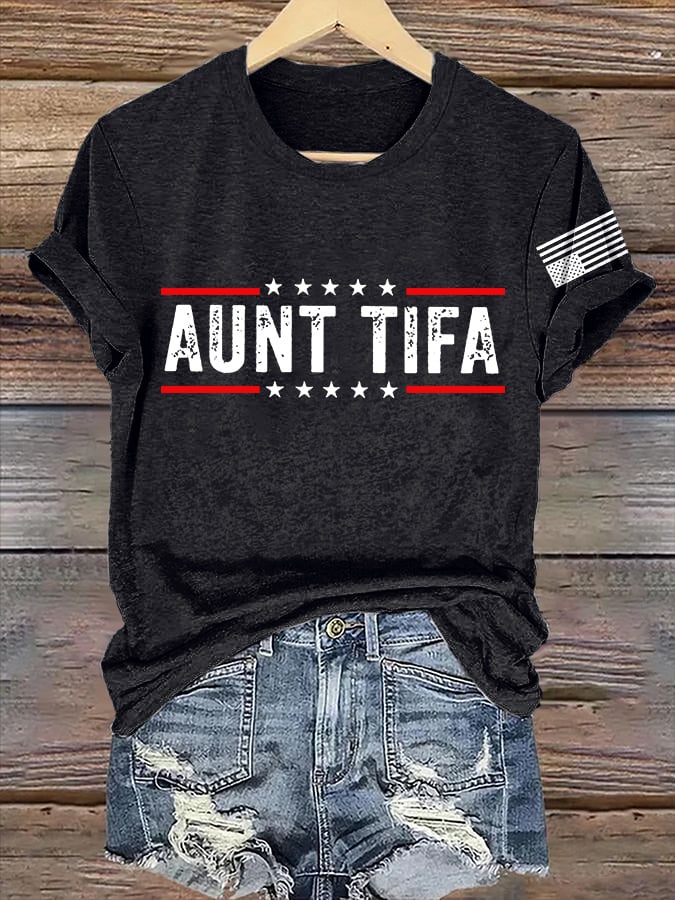 🔥Buy 3 Get 15% Off🔥Retro Aunt Tifa Print T-Shirt