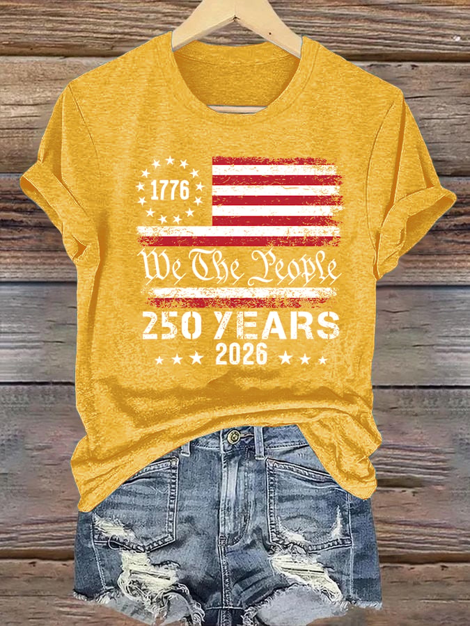Women's 250 YEARS Print Round-Neck T-Shirt