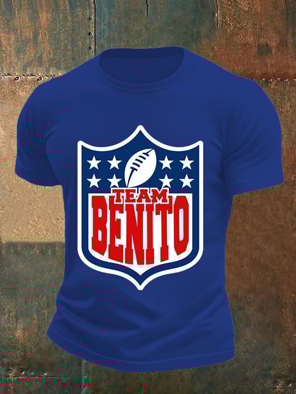 Men's Team Benito Puerto Rico Print Casual Tee