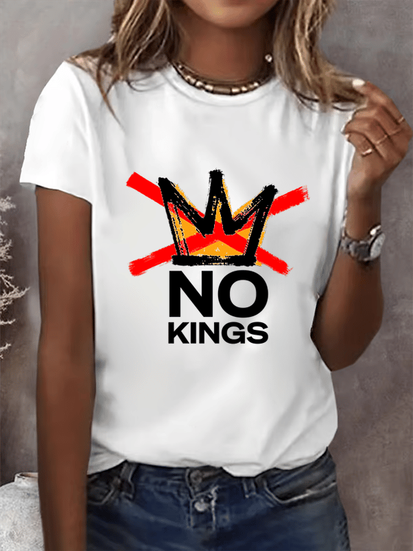 🔥Buy 3 Get 15% Off Women's America has No Kings Printed Casual T-Shirt