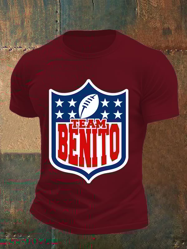 Men's Team Benito Puerto Rico Print Casual Tee