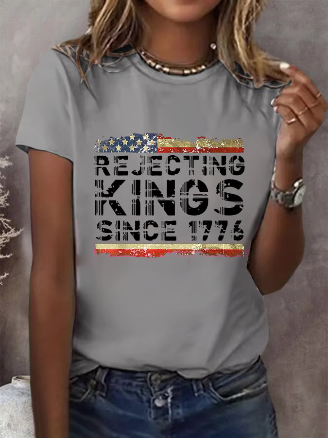 Women's Fashion Casual FDT Reject King Tiger Print T-shirt