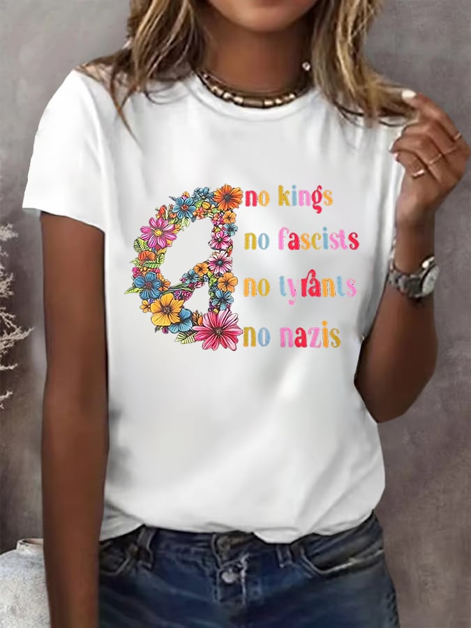 Women's Fashion Casual FDT Reject King Tiger Print T-shirt