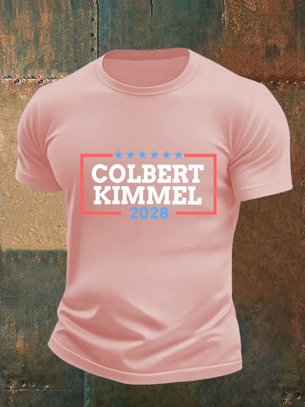 Men's Talk Show Colbert Kimme 2028 Print T-Shirt