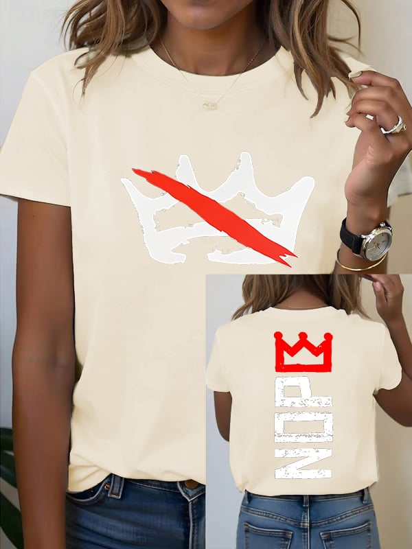 🔥Buy 3 Get 15% Off Women's America has no kings Printed Casual T-Shirt