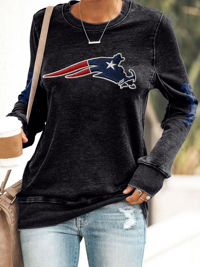 Women's Football Print Sweatshirt