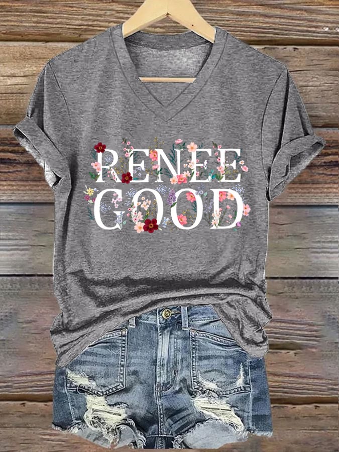 Women's Justice for Renee Nicole Good Print Casual T-Shirt