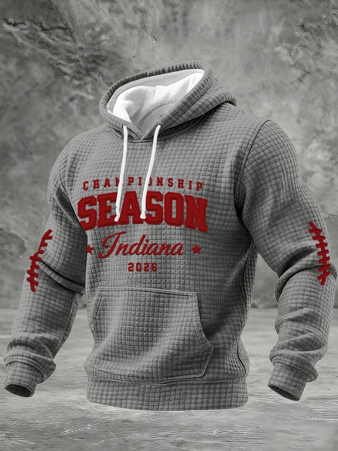 Men's Football Printed Casual Hoodie