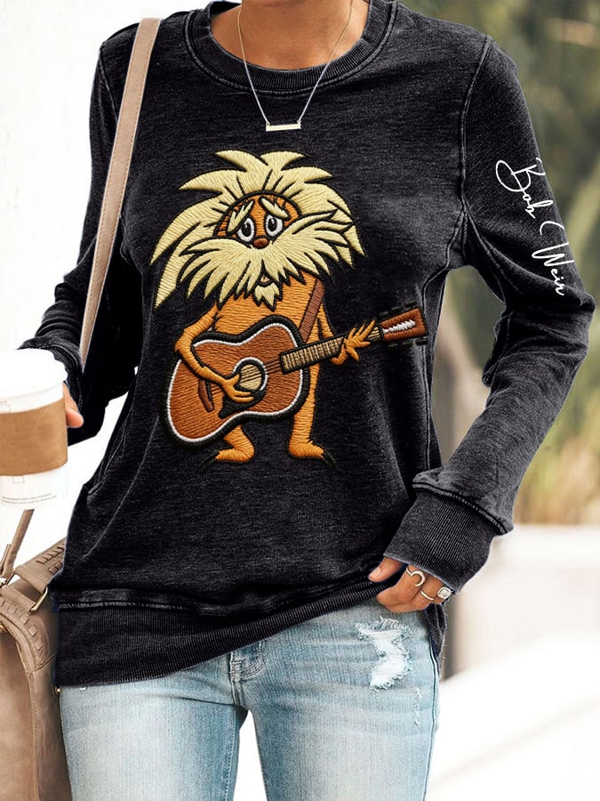 🔥Buy 3 Get 15% Off Women's Vintage Rock Tribute Print Casual Sweatshirt