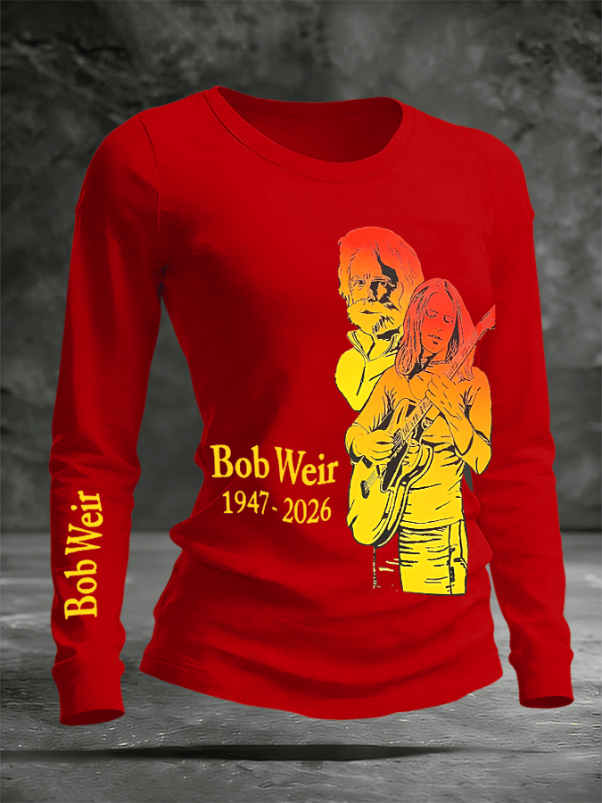 🔥Buy 3 Get 15% Off Women's Commemorative Bob Weir Printed Top