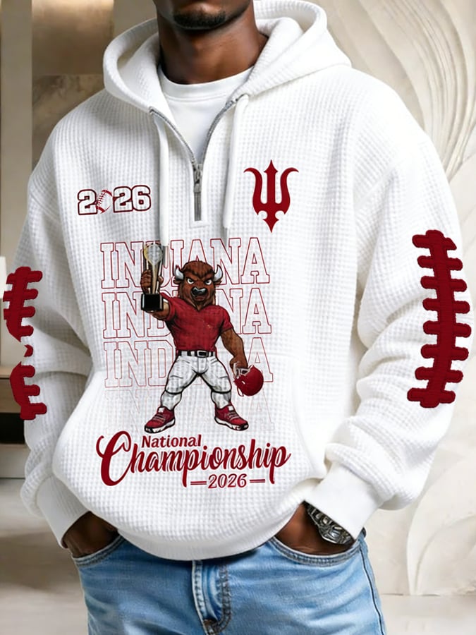 Men's Football Printed Casual Hoodie