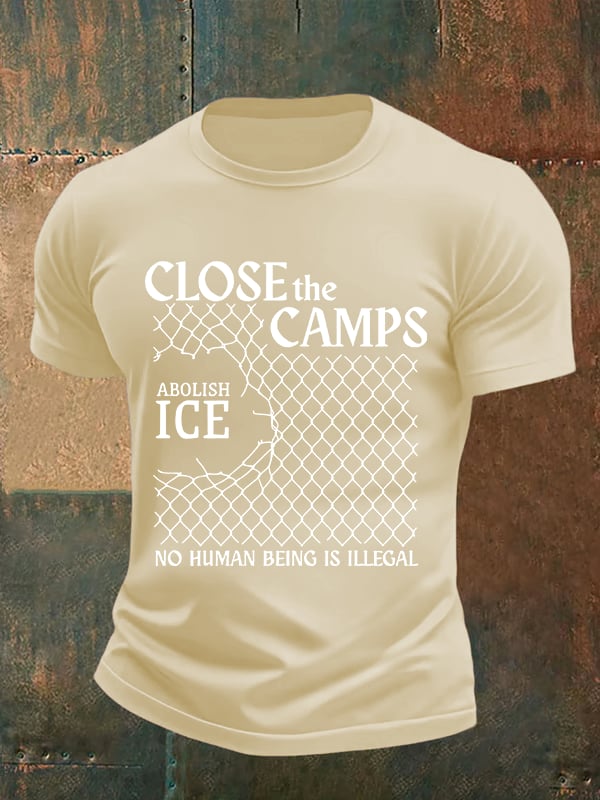 Men's Abolish ICE Close The Camps Print T-Shirt