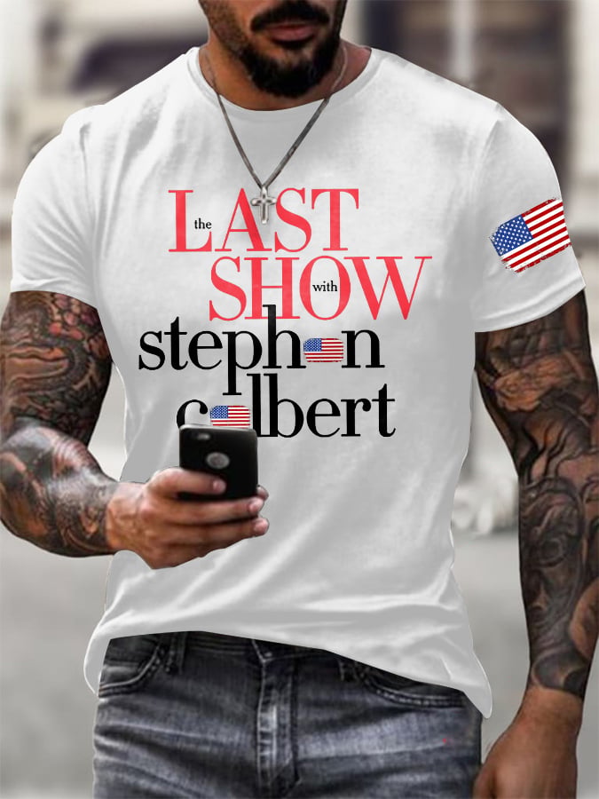 Men's Retro Last Last Show Print T-Shirt