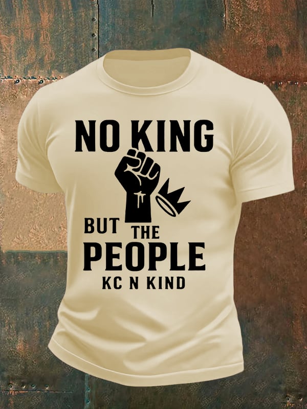 Men's no king but the people KC N kind print T-Shirt
