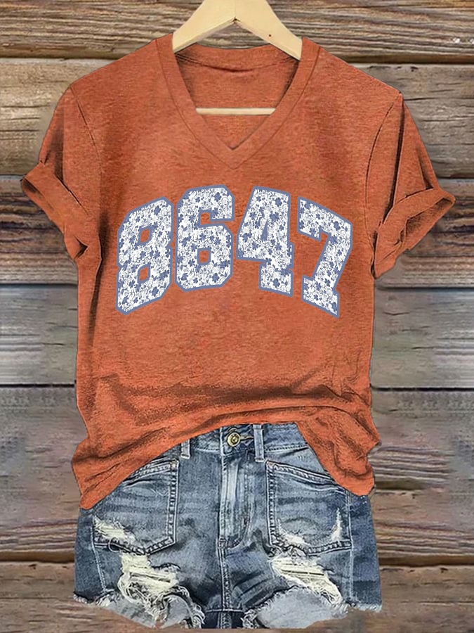 🔥Buy 3 Get 15% Off🔥Women's 86/47 Flowers Print T-shirt
