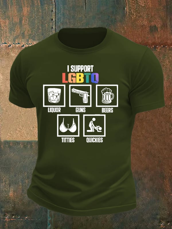 Men's I support LGBTQ Print T-shirt