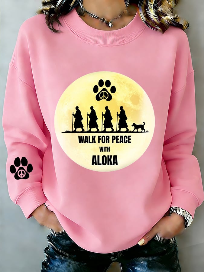 Women's Walk For Peace Art Print Sweatshirt