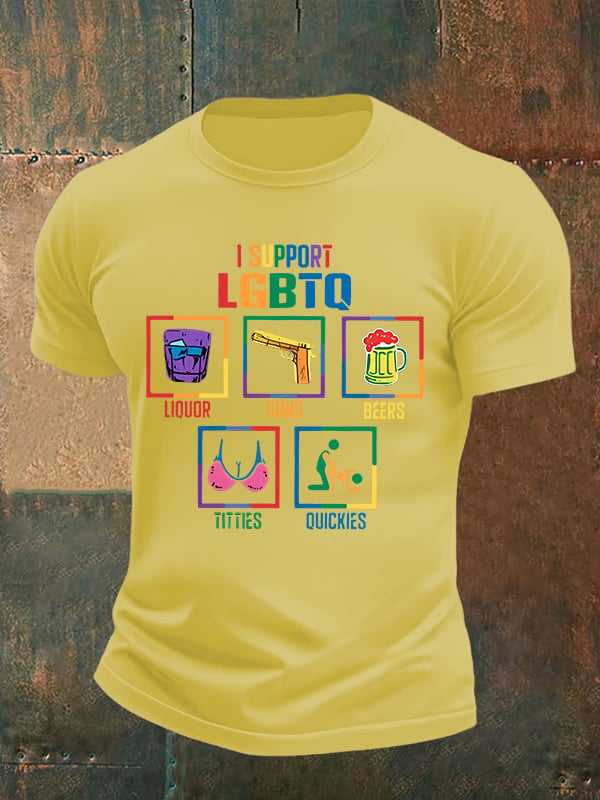 Men's I support LGBTQ Print T-shirt
