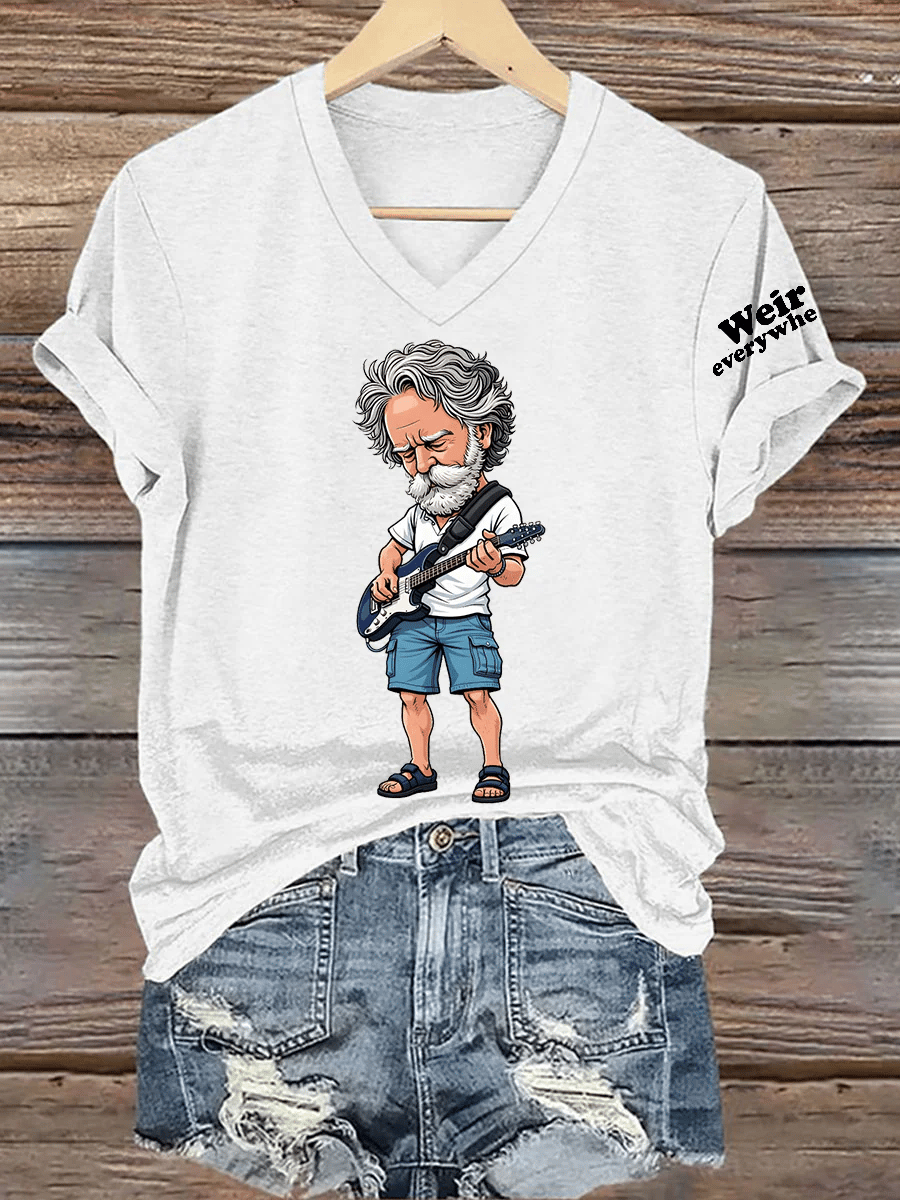 ๐ฅBuy 3 Get 15% Off Women's RIP Bob Weir Weir Everywhere Short Sleeve T-Shirt