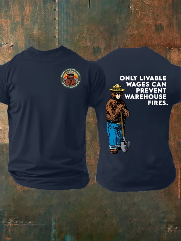 Men's Retro Resist Save The Forest Service Print T-Shirt