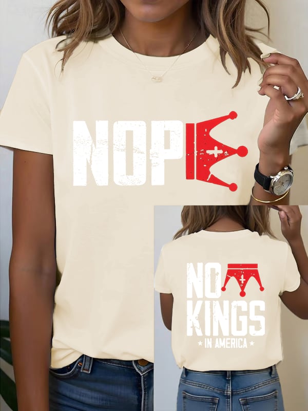 🔥Buy 3 Get 15% Off Women's No Kings In America T-Shirt