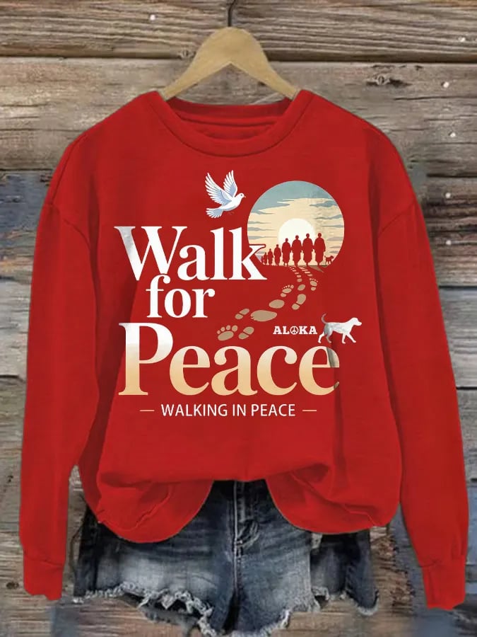 Women's Walk For Peace Art Print Sweatshirt