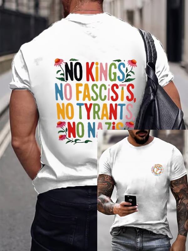 No Kings In America Print  T-shirt