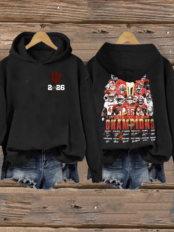 Women's  Football Print Hoodies