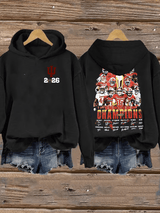 Women's  Football Print Hoodies