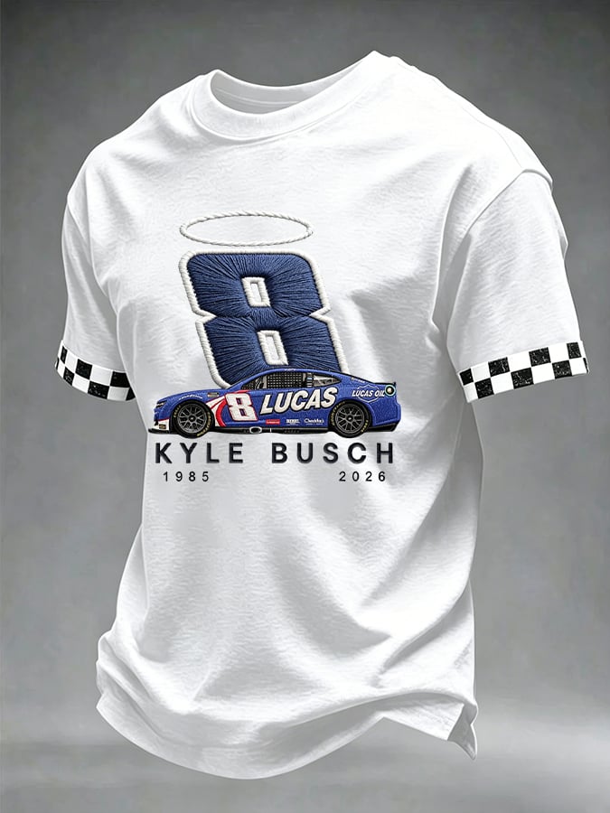 Men's Drag Racing Hero Print Casual T-shirt