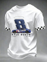 Men's Drag Racing Hero Print Casual T-shirt
