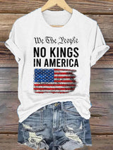 🔥Buy 3 Get 15% Off🔥Women's No Kings In America Print T-Shirt