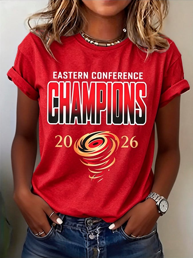 Women's Ice Hockey Graphic Casual T-Shirt