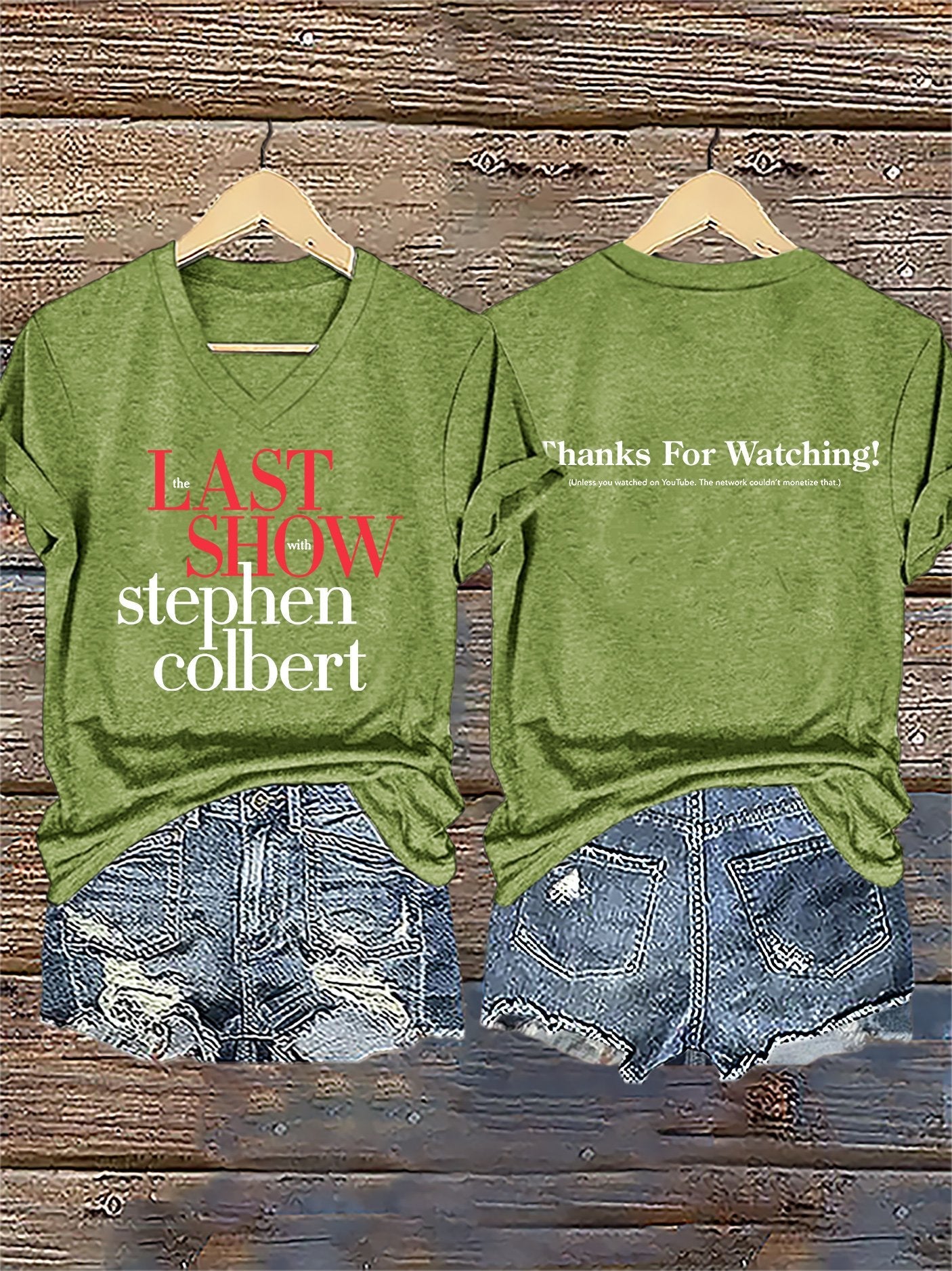 🔥Buy 3 Get 15% Off V-Neck Retro Last Show Print T-Shirt