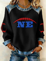 Women's Rugby Print Sweatshirt