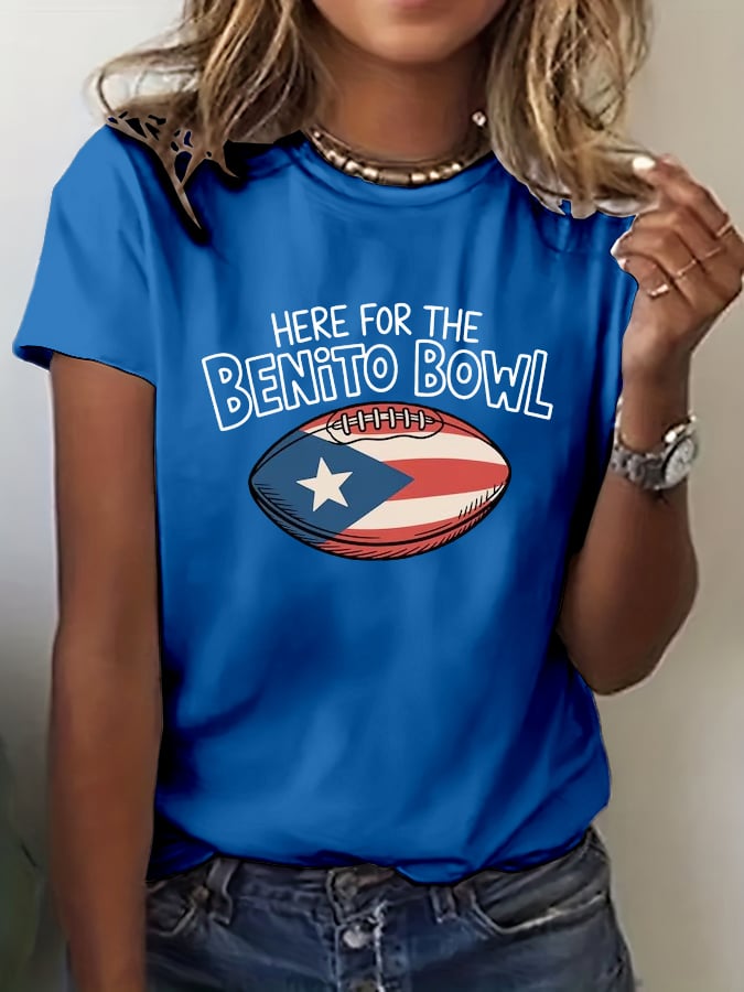 Women's Rugby Print Casual T-Shirt