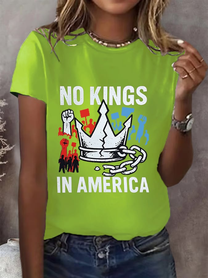 We Serve For The Country Not For The King Print  T-Shirt