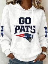 Women's Football Print Casual Sweatshirt