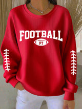 Women's Football Print Sweatshirt