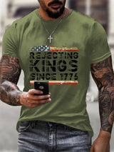 Men's Fashion Casual FDT Reject King Tiger Print  T-shirt