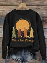 Walking for Peace Art Print Sweatshirt