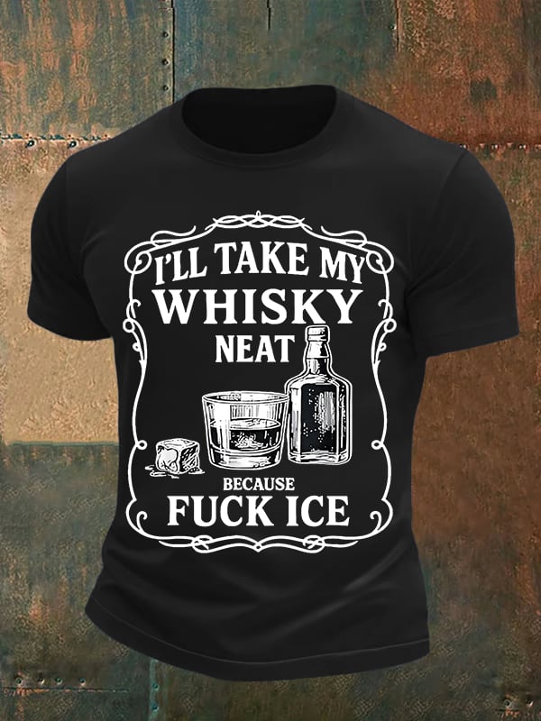Men's  Whiskey F*ck ICE Abolish ICE Print  T-Shirt