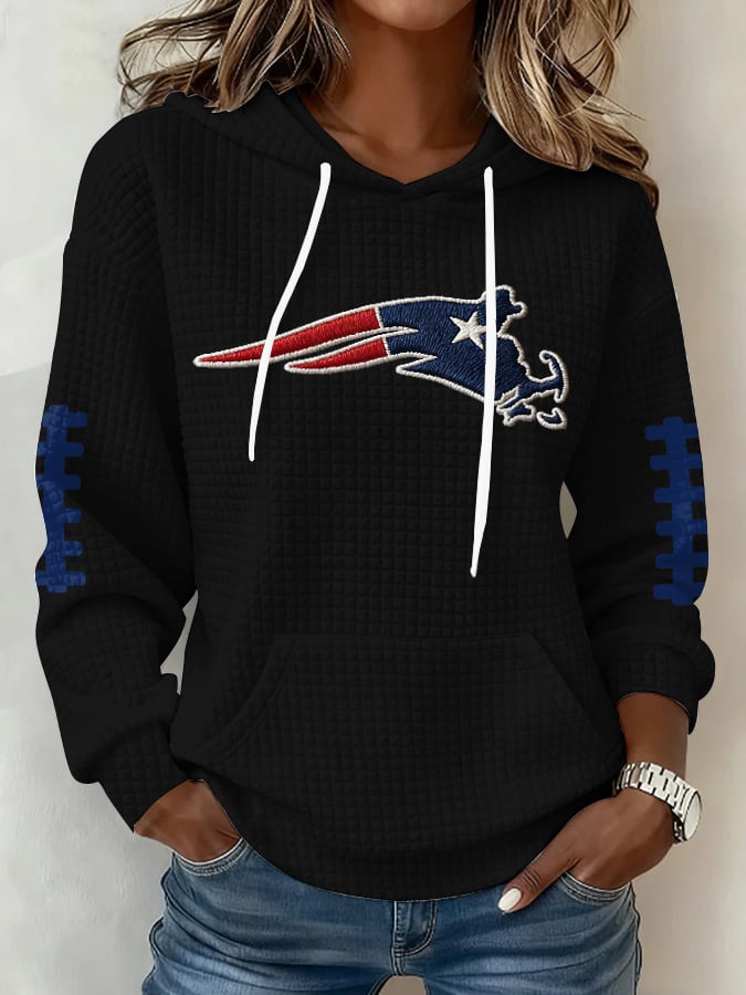 Women's Football Print Hoodie Sweatshirt