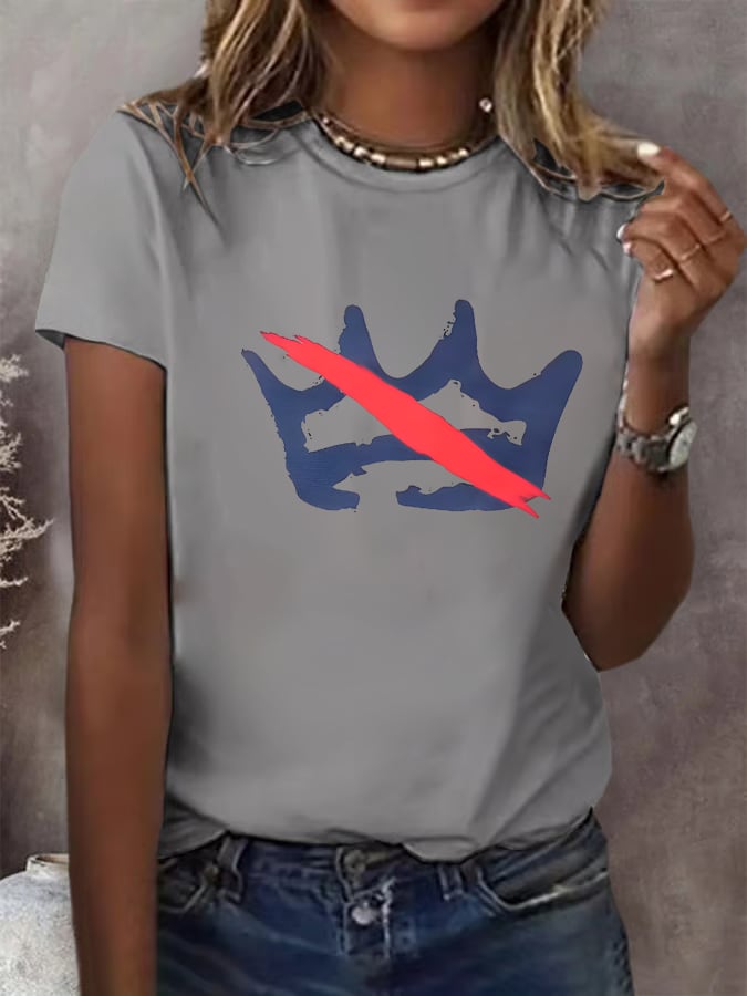 🔥Buy 3 Get 15% Off Women's  America has no kings Printed Casual T-Shirt