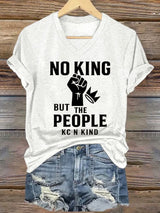 🔥Buy 3 Get 15% Off🔥V-neck Women's no king but the people KC N kind Printed Casual T-Shirt