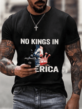 Men's  No Kings In America Print  T-shirt