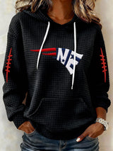 Women’s Football Graphic Waffle Knit Hoodie