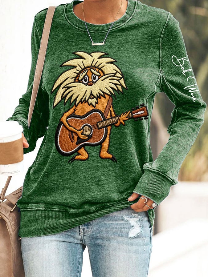 🔥Buy 3 Get 15% Off Women's Vintage Rock Tribute Print Casual Sweatshirt