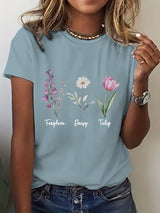 🔥Buy 3 Get 15% Off🔥Women's Floral FDT Print T-Shirt